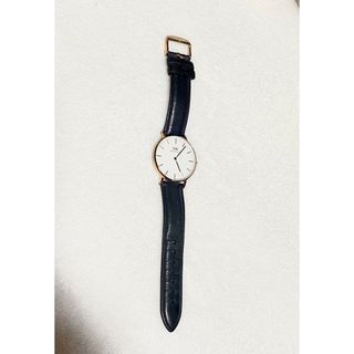 ダニエルウェリントン(Daniel Wellington)のDW ダニエルウェリントン 36MM 白文字盤 ラウンド メンズ腕時計(腕時計(アナログ))