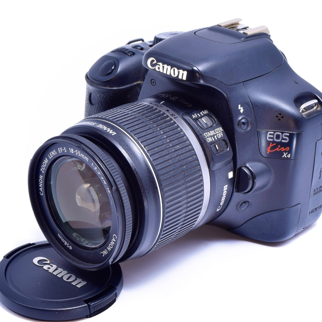 【送料無料】Canon キャノン EOS kiss x4 レンズキット ブラックブロアー