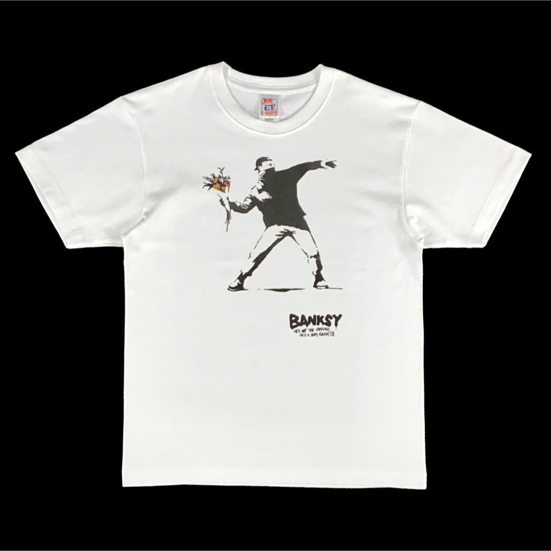 新品 BANKSY バンクシー 花束 パレスチナ グラフィティ Tシャツ メンズのトップス(Tシャツ/カットソー(半袖/袖なし))の商品写真