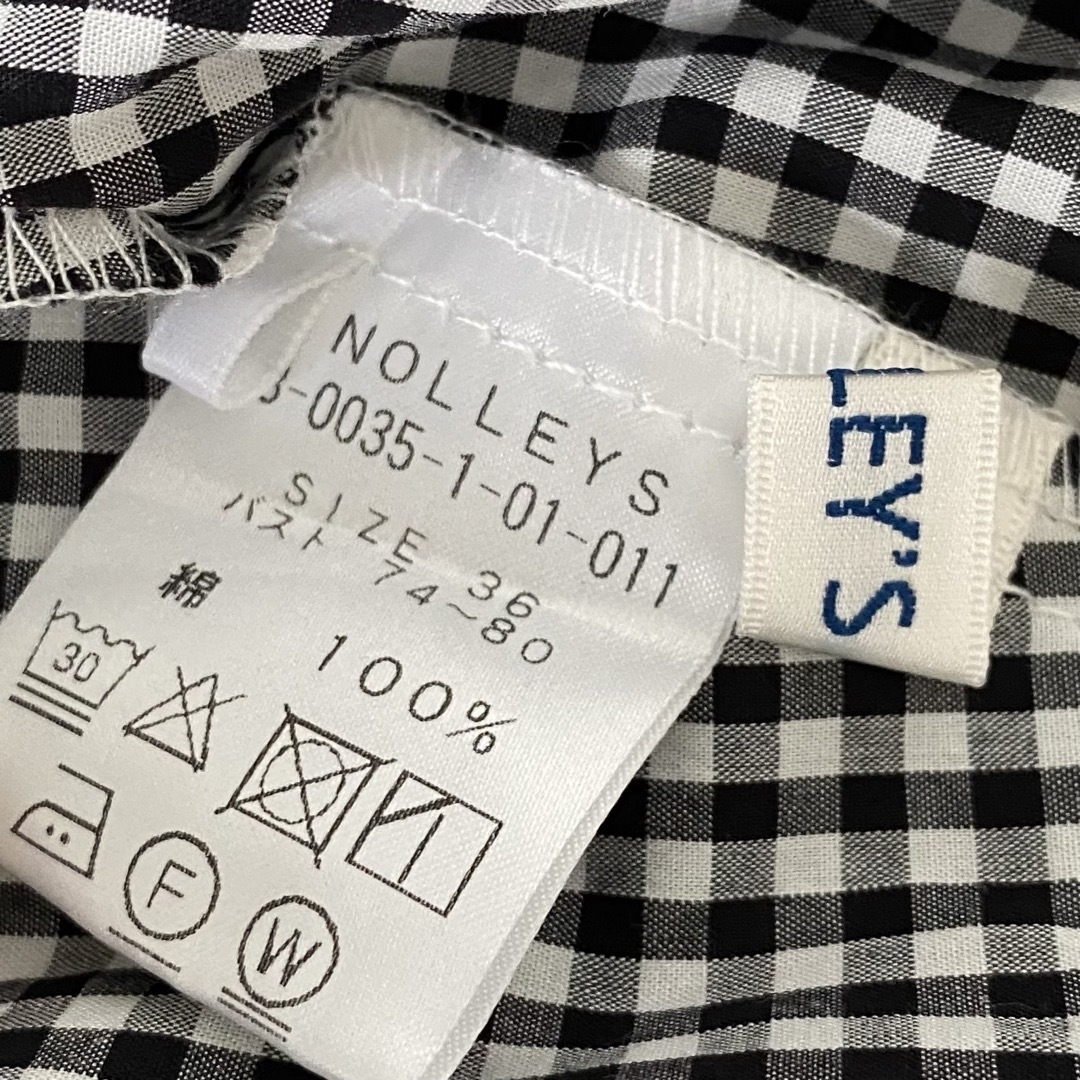 NOLLEY'S(ノーリーズ)のNOLLEY'S ギンガムチェック柄Vネックブラウス　他 レディースのトップス(シャツ/ブラウス(長袖/七分))の商品写真