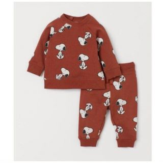 スヌーピー(SNOOPY)のレア ❤️ H&M スヌーピー スウェット & ジョーカーパンツ  90(Tシャツ/カットソー)