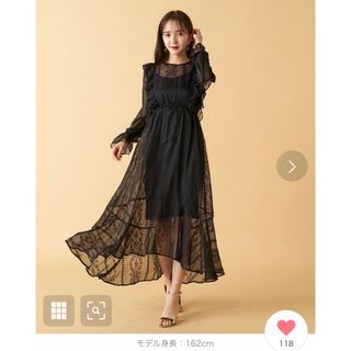 マーキュリーデュオ(MERCURYDUO)の定価¥15,400 ECLIN♡楊柳刺繍ワンピース(ロングワンピース/マキシワンピース)