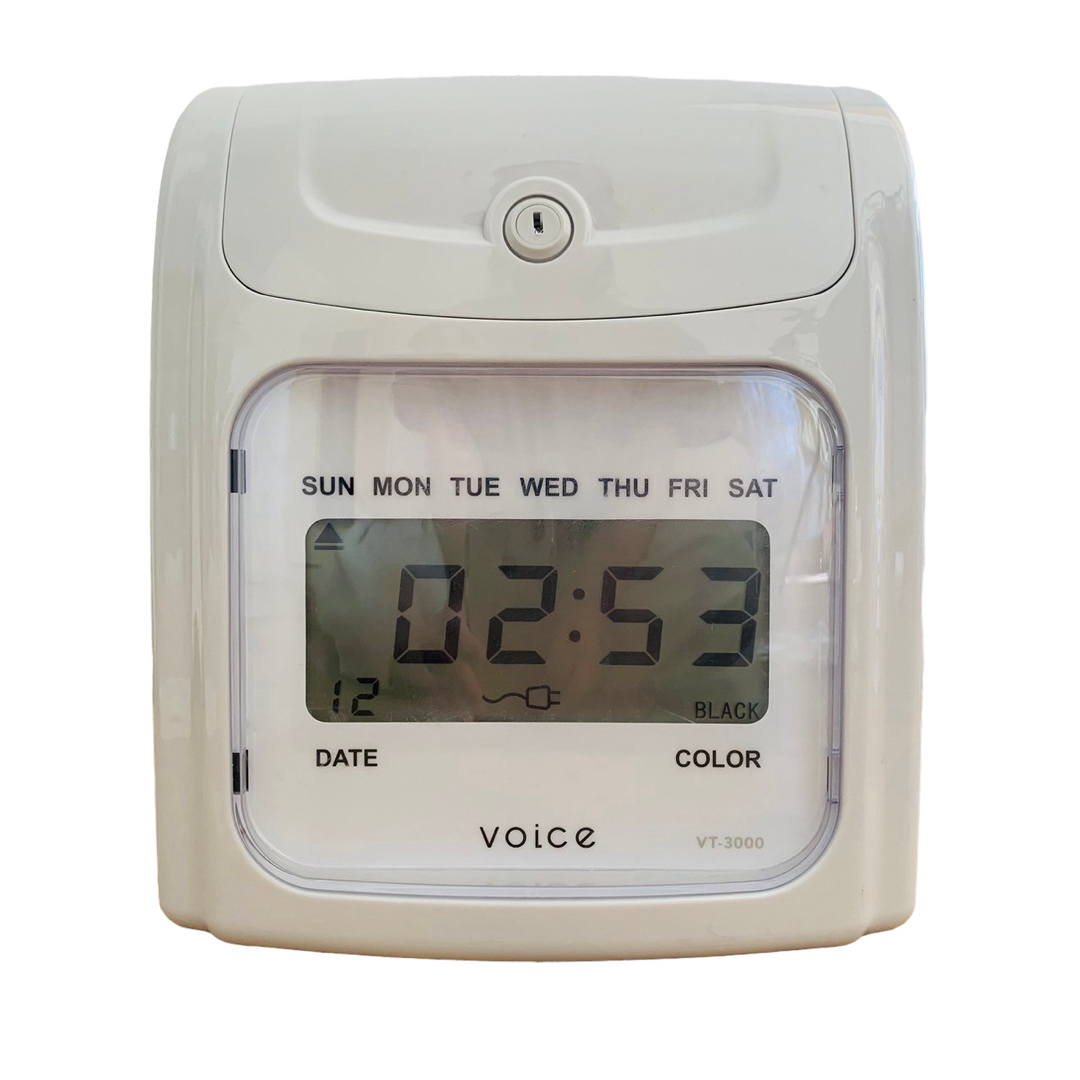 VOICE(ボイス)のVoice タイムレコーダー VT-3000 タイムカード 鍵 説明書 付属 インテリア/住まい/日用品のオフィス用品(オフィス用品一般)の商品写真