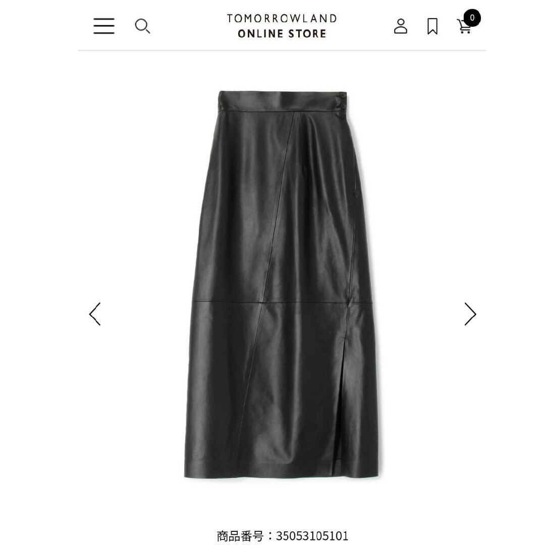 TOMORROWLAND(トゥモローランド)の現行品　BACCA 　ソフトシープレザータイトロングスカート レディースのスカート(ロングスカート)の商品写真
