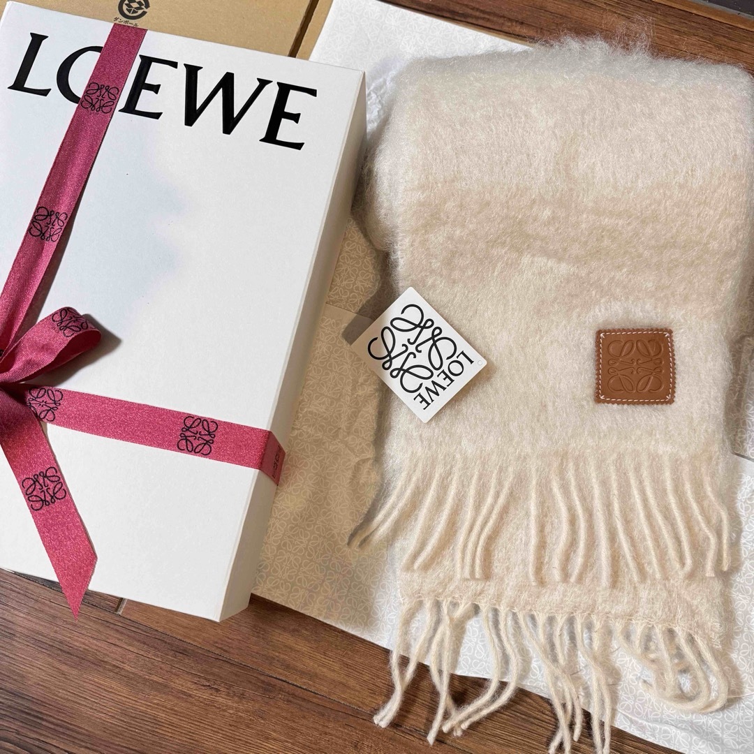 LOEWE - LOEWE ロエベ スカーフ マフラー ウール混モヘア アナグラム ...