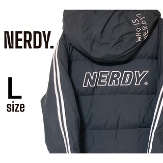 NERDY★ノルディ BLK ロングダウン　コート L ジャケット ペディン