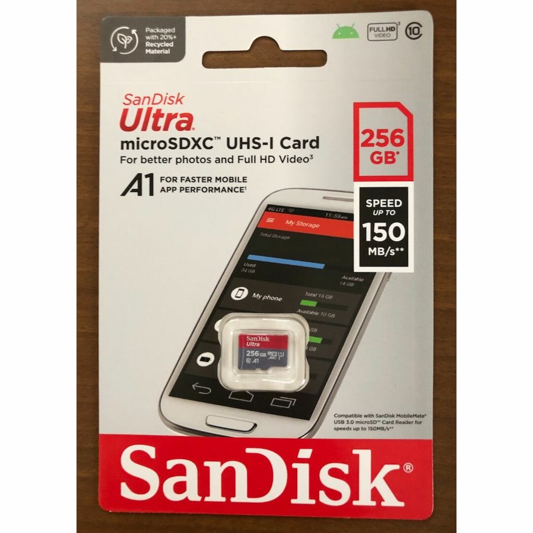 SanDisk(サンディスク)のSanDisk Ultra マイクロSDカード 256GB 読込150MB/s エンタメ/ホビーのゲームソフト/ゲーム機本体(その他)の商品写真