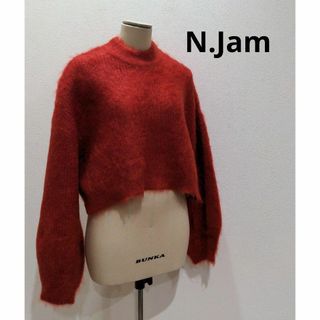 ノーブル(Noble)のN.Jam モヘヤニット 赤 ゆったり ボリューム袖 NOBLE レッド(ニット/セーター)