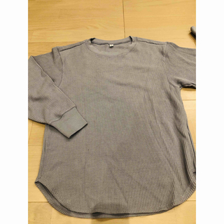 ユニクロ(UNIQLO)のユニクロ  ワッフルクルーネックT  長袖 未使用品(Tシャツ(長袖/七分))