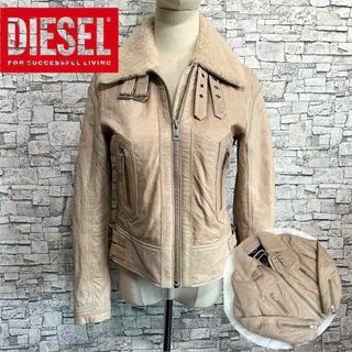 DIESEL ディーゼル TIMELESS COLLECTION シングルライダーズジャケット JKWOKA0102 M ブラック 革ジャン ラムレザー アウター【DIESEL】