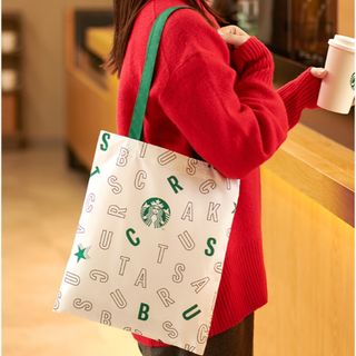 スターバックス(Starbucks)のスターバックス ホリデー2023 ノベルティ フラットバッグ ホワイト(ノベルティグッズ)