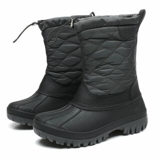 [JSWEI] 女性のスノーブーツ暖かい冬の靴防水超軽量ノンスリップ通勤外出旅行(その他)