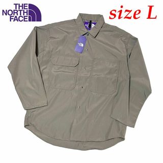 ザノースフェイス(THE NORTH FACE)の新品　Lサイズ　ノースフェイスパープルレーベル　トレイル シャツ　ベージュ(シャツ)