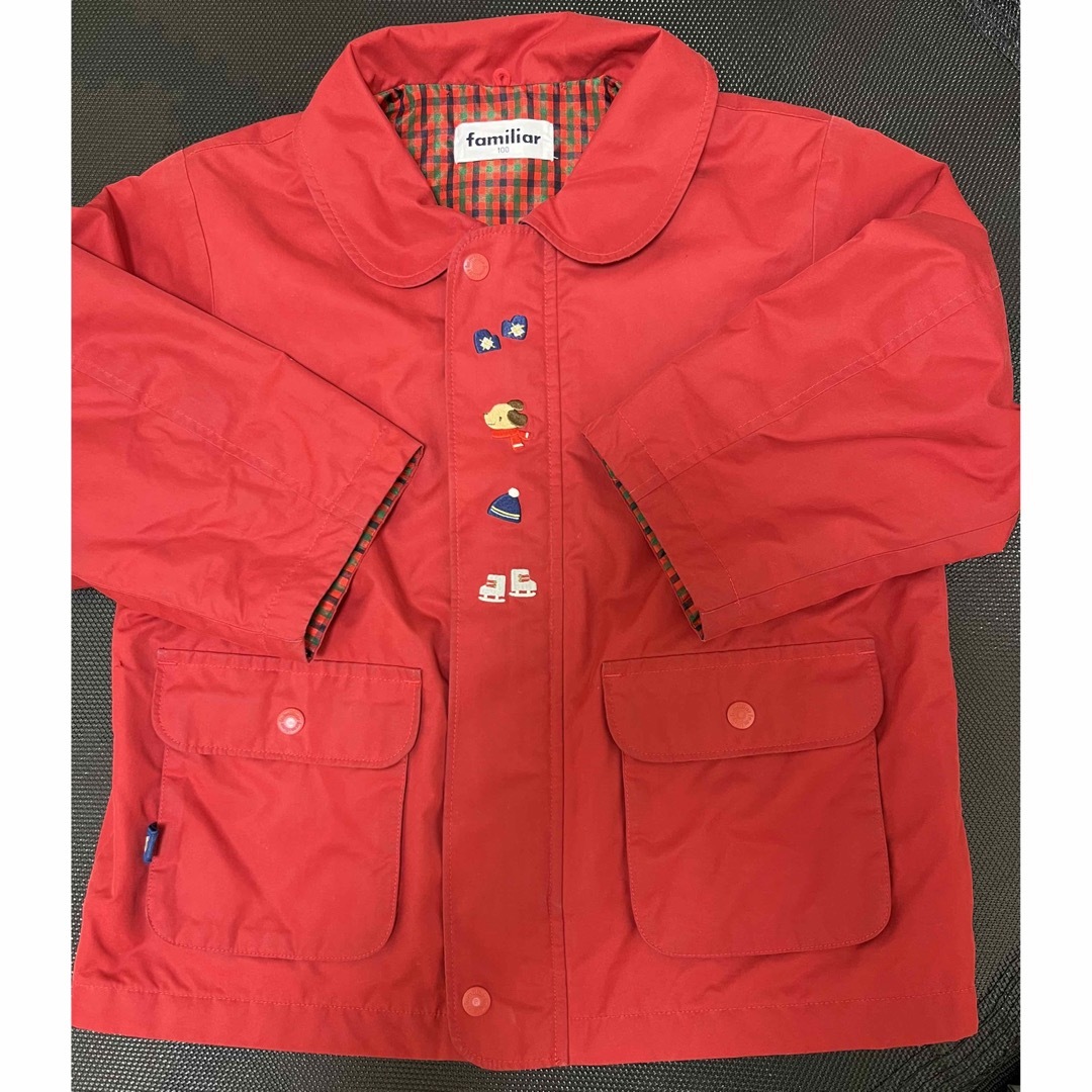 familiar(ファミリア)のファミリア刺繍ジャケットコート100サイズ キッズ/ベビー/マタニティのキッズ服女の子用(90cm~)(ジャケット/上着)の商品写真