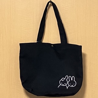 ミッフィー(miffy)の新品　トートバッグ　刺繍　ミッフィー　うさぎ　黒　水色　ミニトートバッグ(トートバッグ)