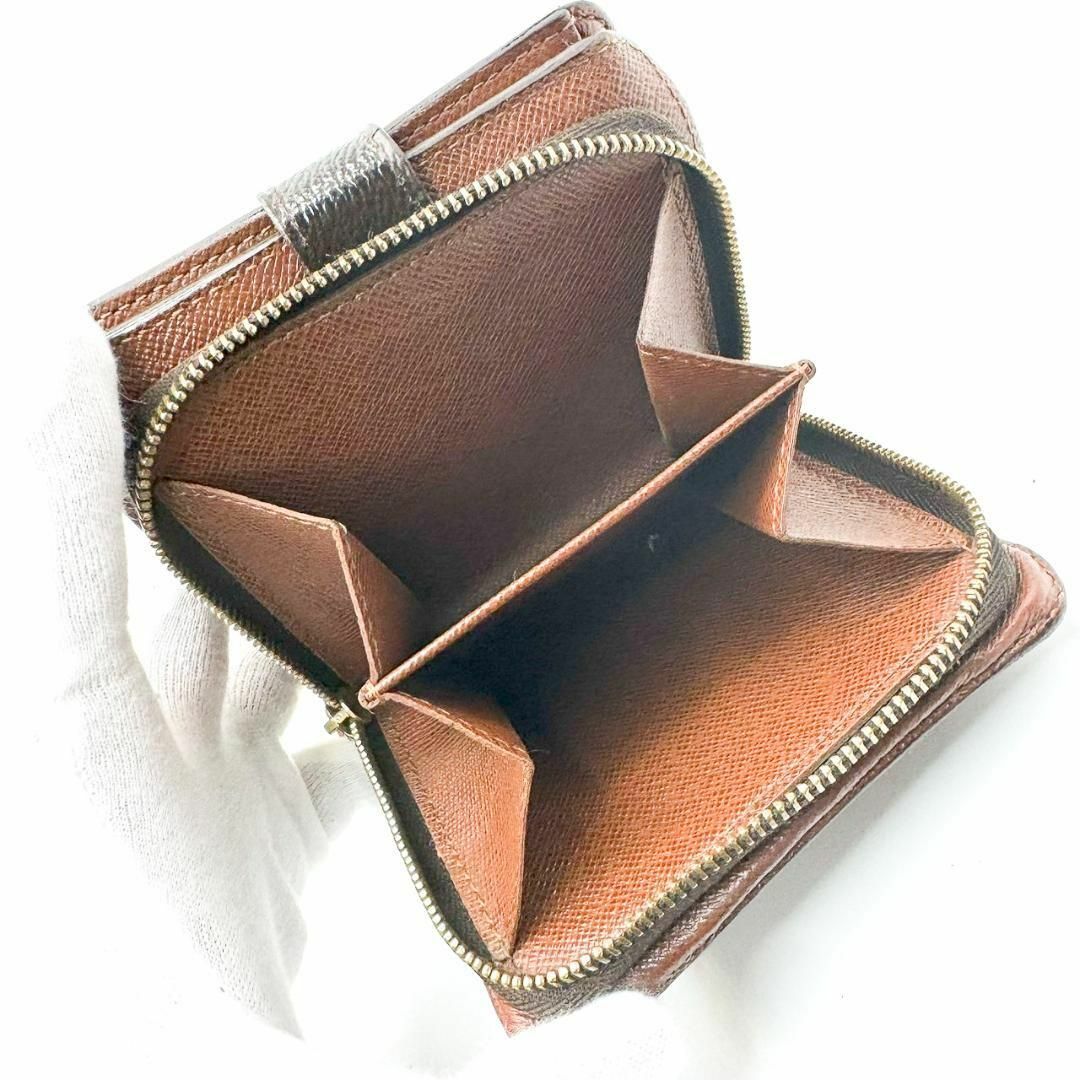 美品❤️ルイヴィトン モノグラム コンパクトジップ 二つ折り財布 ミニウォレット