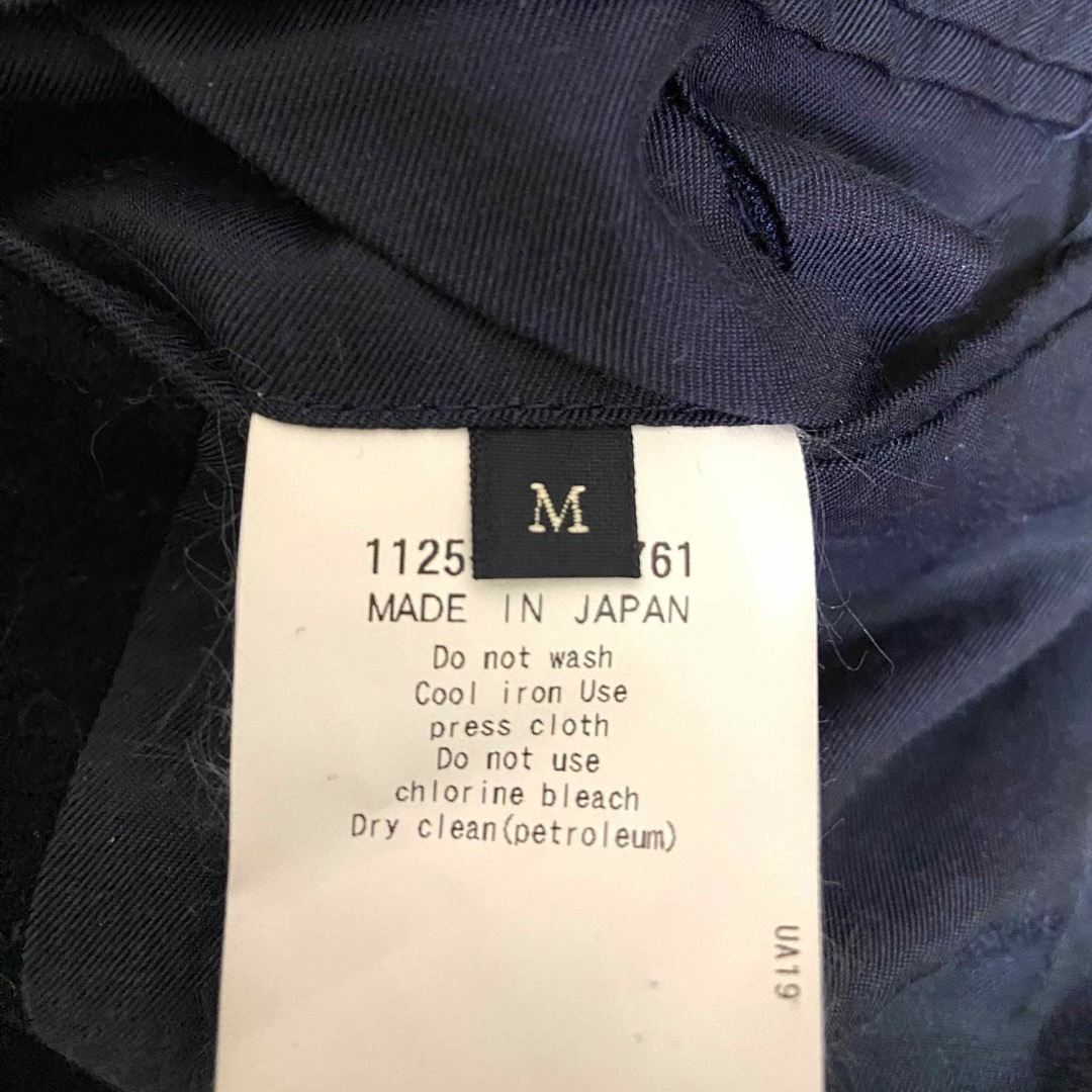 UNITED ARROWS(ユナイテッドアローズ)のUNITED ARROWS コート 希少 ベルト牛革 毛100% 紺 M 日本製 メンズのジャケット/アウター(チェスターコート)の商品写真
