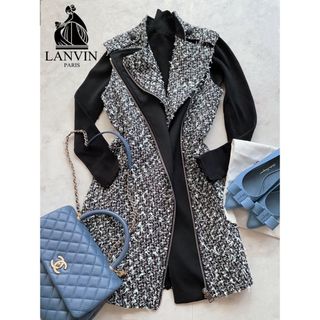 ランバン(LANVIN)のファーストラインLANVIN  高級ツイード ジレ ワンピース(その他)