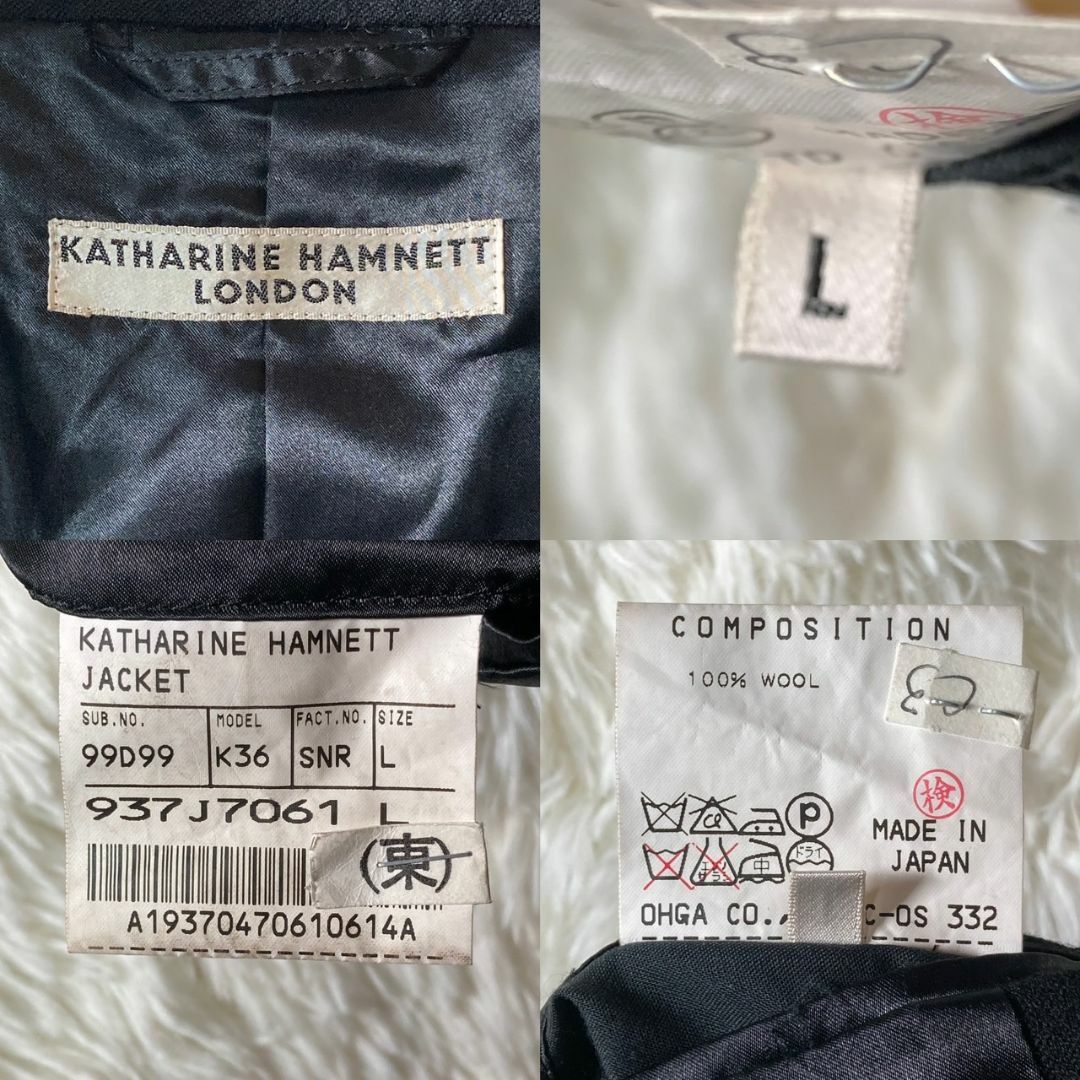 KATHARINE HAMNETT(キャサリンハムネット)の美品 キャサリンハムネットロンドン ウール100% チェスターコート L メンズのジャケット/アウター(チェスターコート)の商品写真