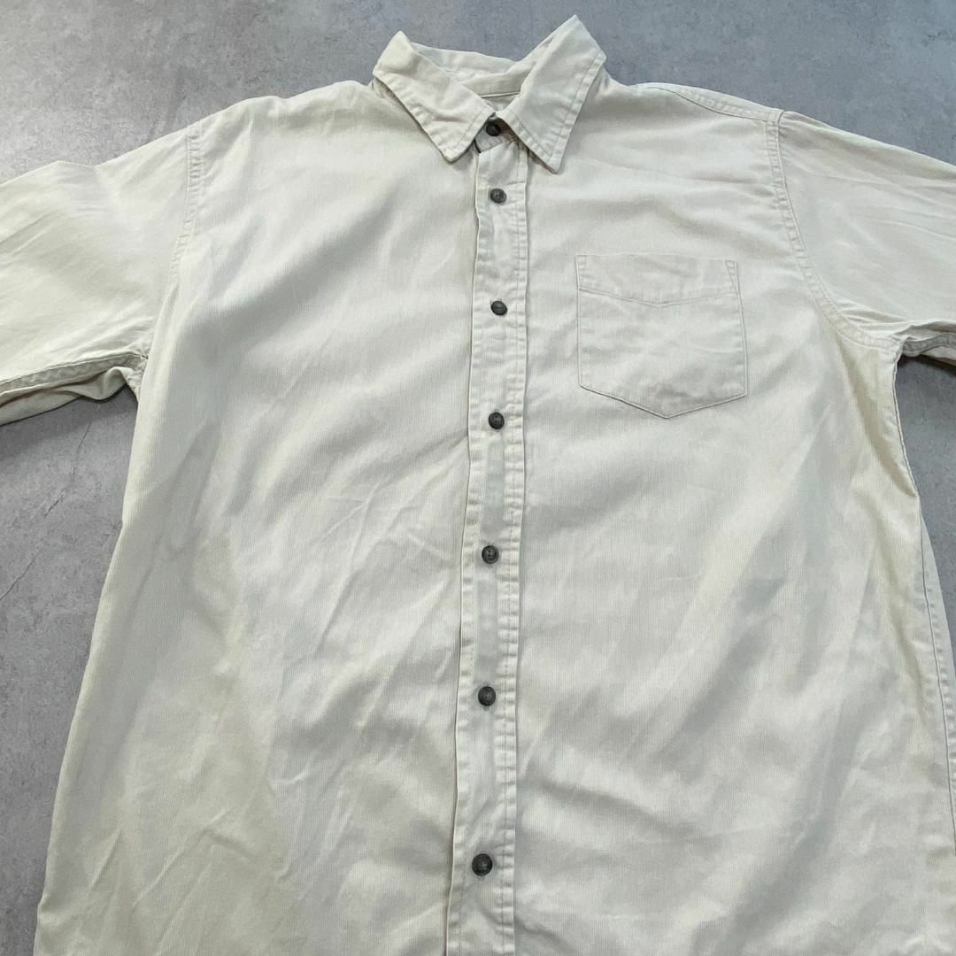 Wrangler(ラングラー)のwrangler　コーデュロイシャツ　長袖シャツ　古着　オフホワイト　M メンズのトップス(シャツ)の商品写真