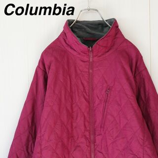 コロンビア(Columbia)の【大人気】コロンビア／キルティングジャケット　刺繍ロゴ　レディース　Lサイズ(ダウンジャケット)