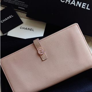 シャネル(CHANEL)の【CHANEL】付属品あり★ココボタン Wホック長財布 ピンク(財布)