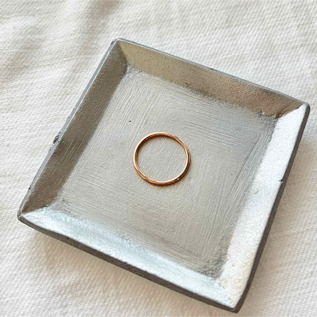 シルバー925 リング ピンクゴールド 約5号 シンプル 細め 指輪 sv925 レディースのアクセサリー(リング(指輪))の商品写真