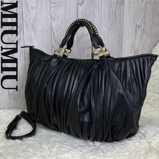 ☆MIUMIU  スタッズトートバッグ2ウェイ