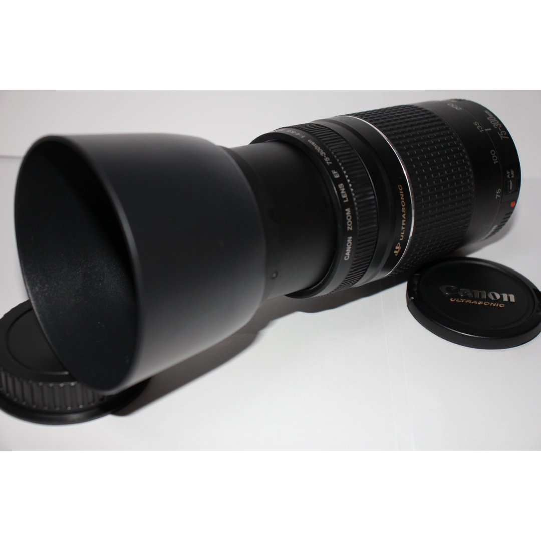 フード付き☆極上品☆キヤノン CANON EF 75-300㎜ - レンズ(ズーム)