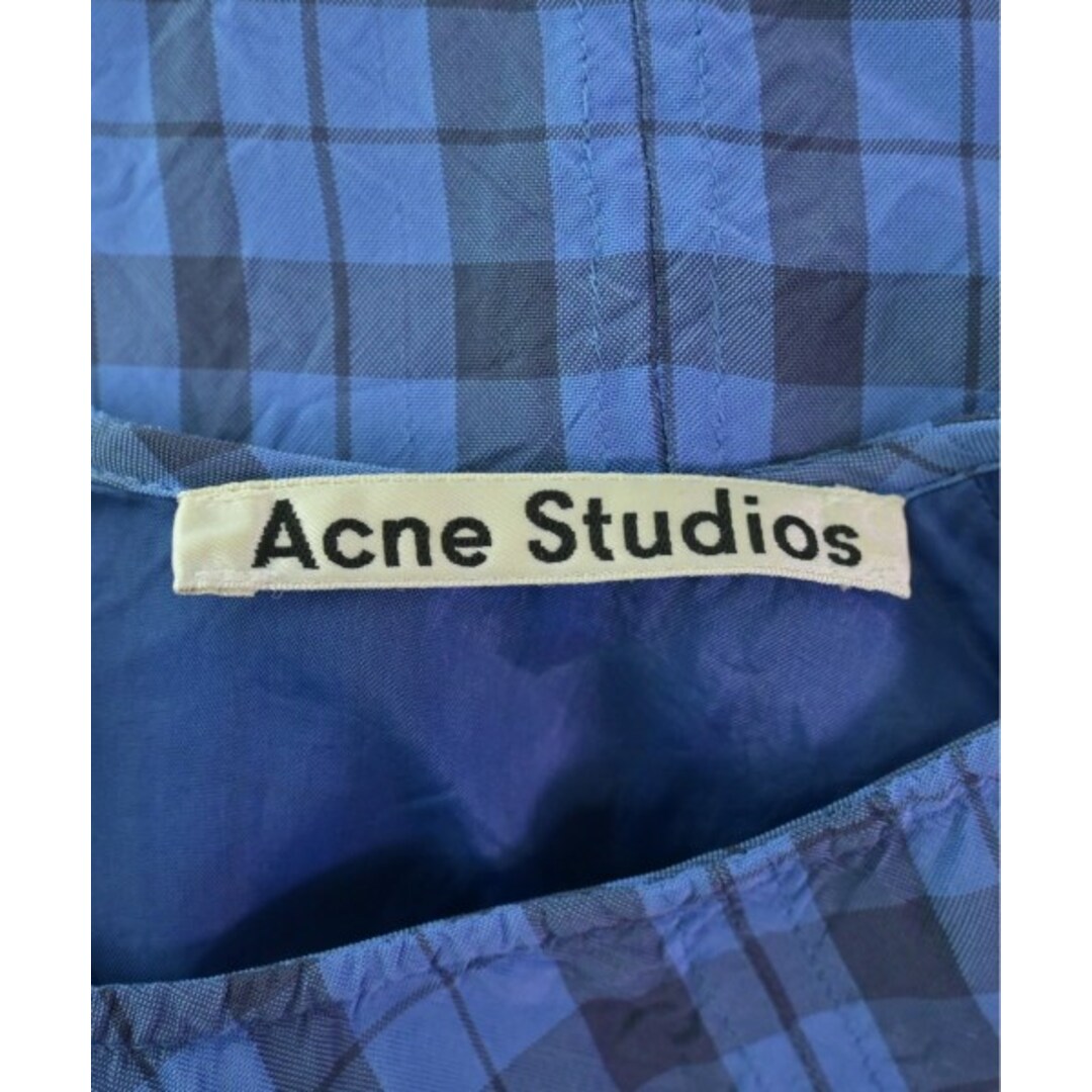 Acne Studios ワンピース 34(XS位) 青xグレー(チェック) 【古着】【中古】