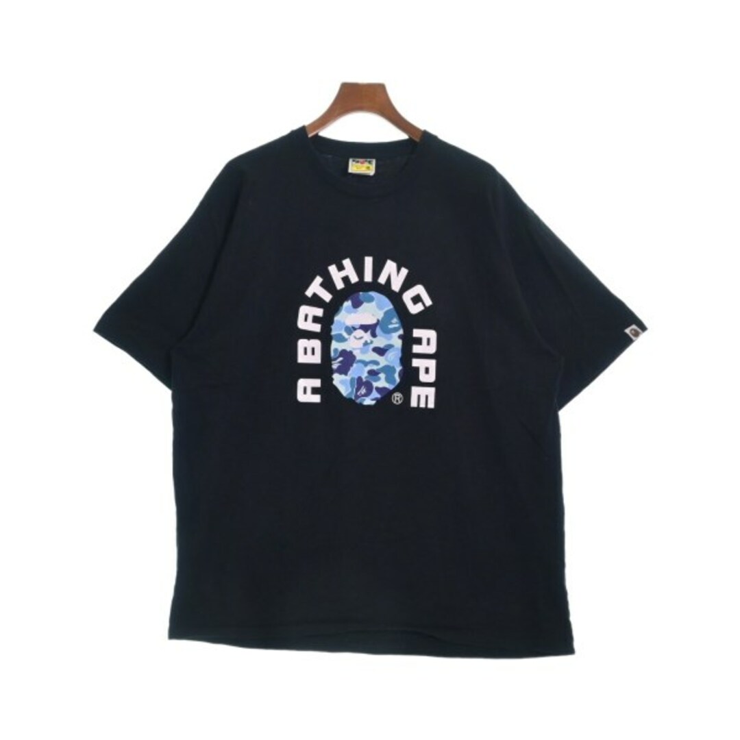 A BATHING APE Tシャツ カットソー 半袖 コットン XL 黒約54cm着丈