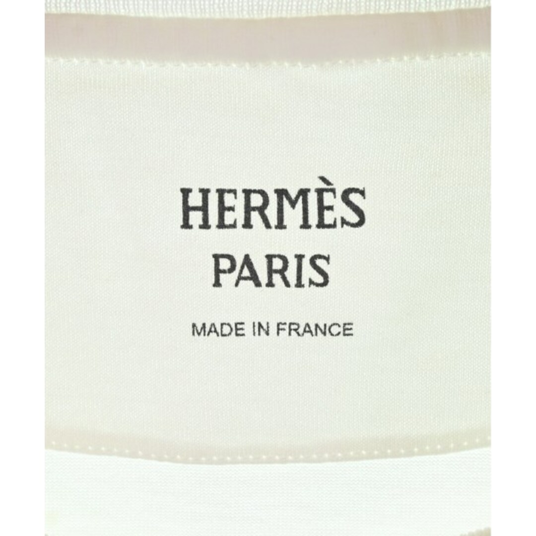 Hermes(エルメス)のHERMES エルメス Tシャツ・カットソー 34(XS位) 白 【古着】【中古】 レディースのトップス(カットソー(半袖/袖なし))の商品写真