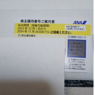 エーエヌエー(ゼンニッポンクウユ)(ANA(全日本空輸))のANA  株主優待(航空券)