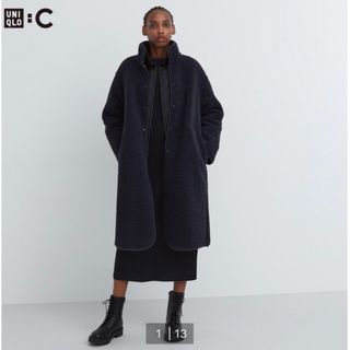 ユニクロ(UNIQLO)のユニクロC ボアフリーススタンドカラーコート UNIQLO : C ユニクロシー(ロングコート)