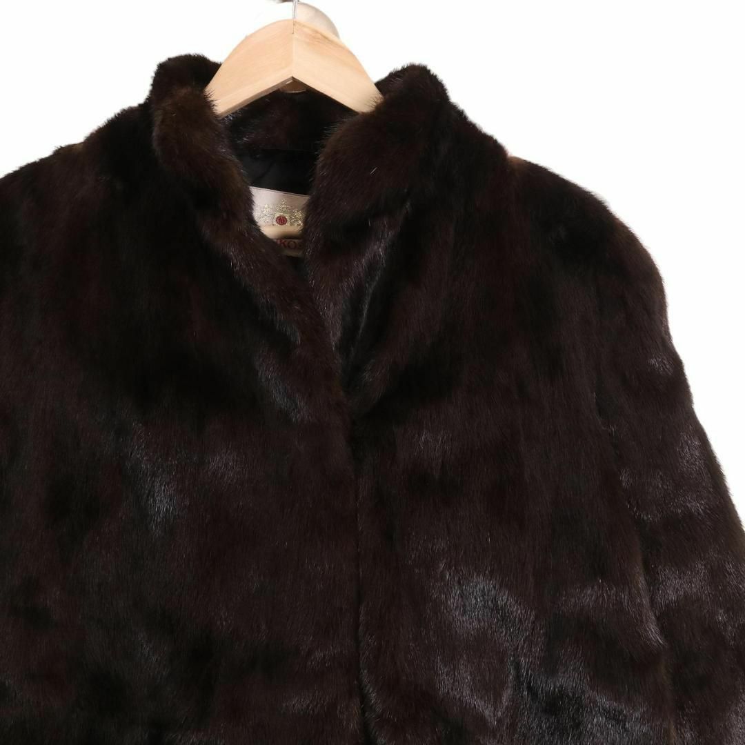 【極美品】サガミンク ロイヤル 毛皮 ファーコート ジャケット ブラック XL