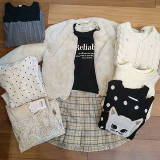 グローバルワーク(GLOBAL WORK)の120から 子供　女の子　ワンピース　ニット上着 GLOBAL WORK　H&M(ニット)