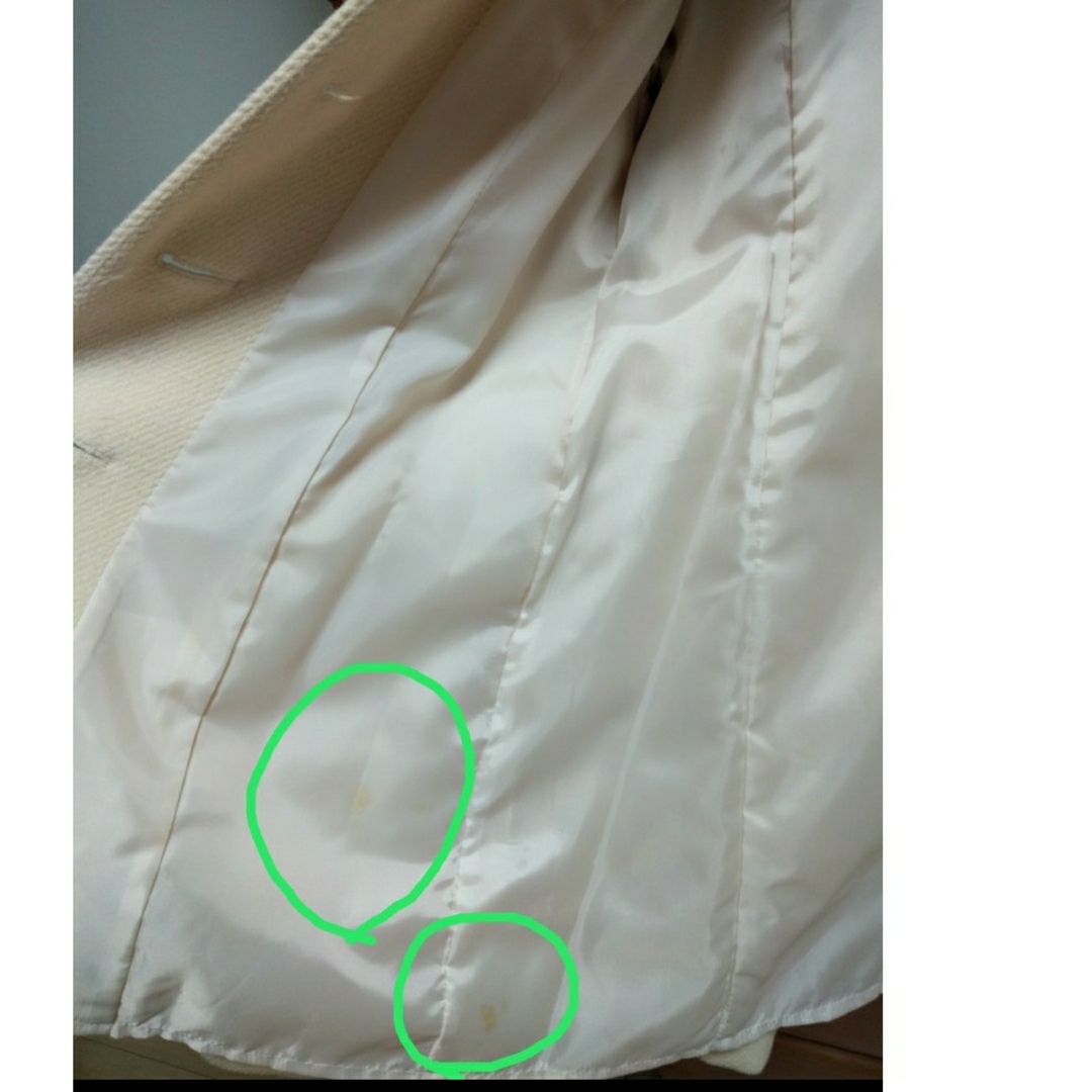 LODISPOTTO(ロディスポット)の傷) LODISPOTTO リボン フリル コート ウール アンゴラ アイボリー レディースのジャケット/アウター(ロングコート)の商品写真