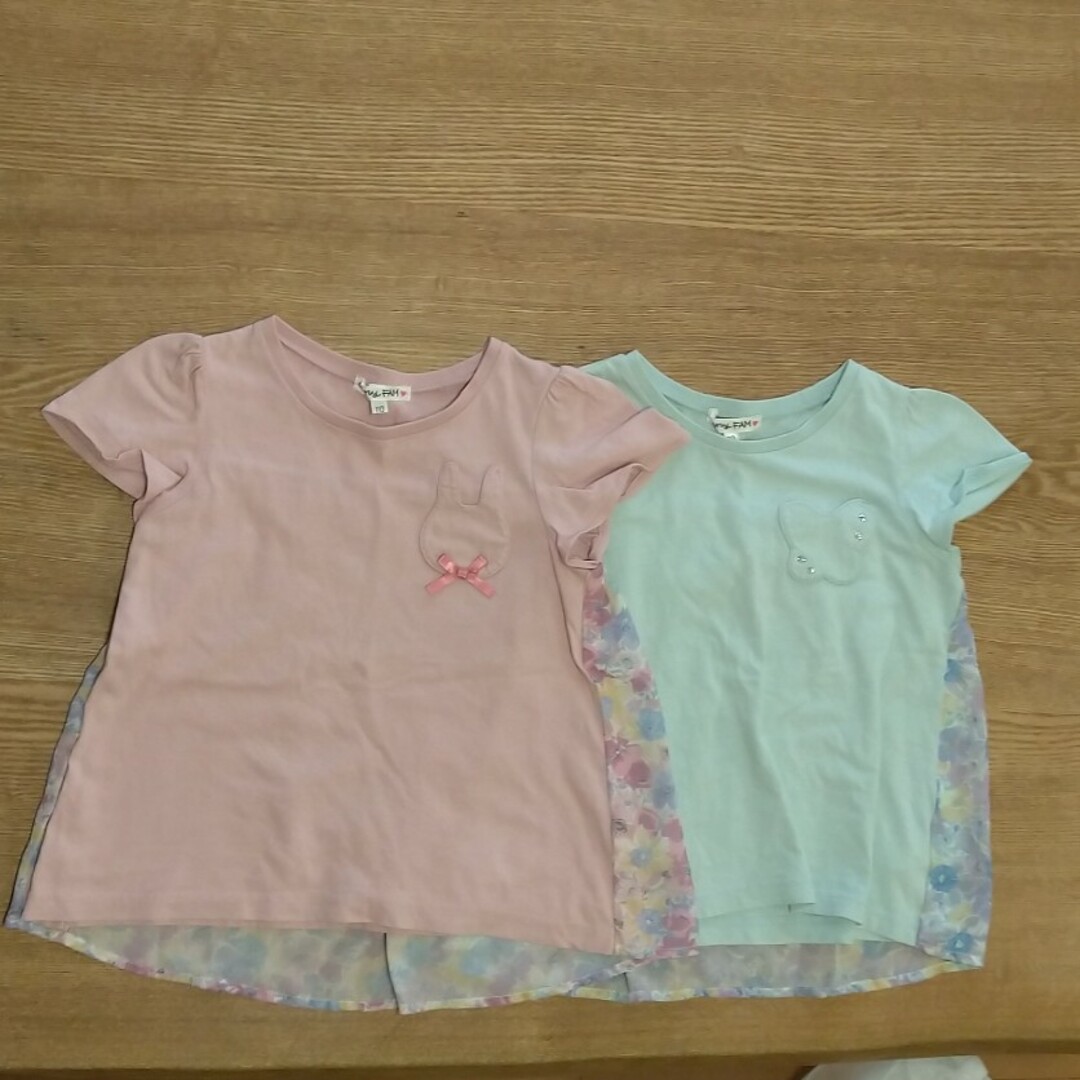 anyFAM(エニィファム)のTシャツ 双子 キッズ/ベビー/マタニティのキッズ服女の子用(90cm~)(Tシャツ/カットソー)の商品写真