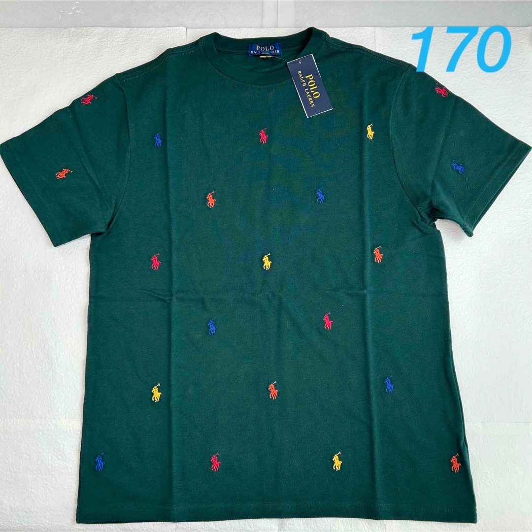 新作◇ラルフローレンポロポニーメッシュTシャツ グリーン XL/170コットン100%カラー