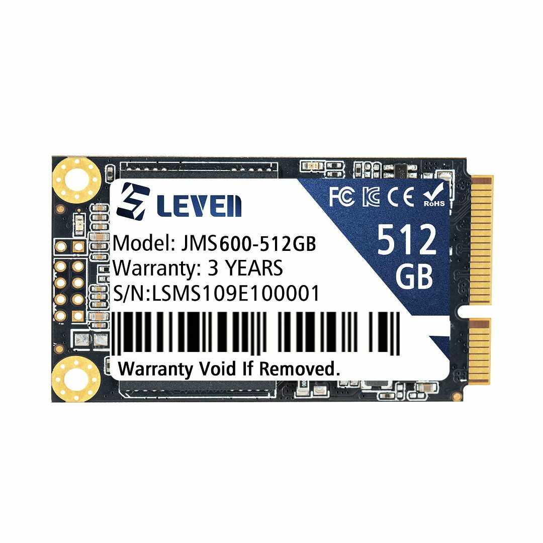 【特価商品】LEVEN mSATA 内蔵SSD 512GB 3D NAND採用