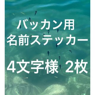 バッカン用名前ステッカー お名前4文字様  2枚 シマノ マルキュー ダイワ (その他)