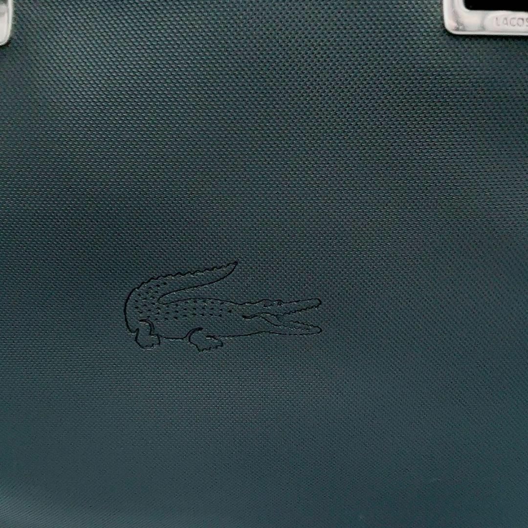 LACOSTE(ラコステ)のラコステ　ミニボストン　ショルダー　2WAY バッグ　PVC エンボス　ブラック メンズのバッグ(ショルダーバッグ)の商品写真