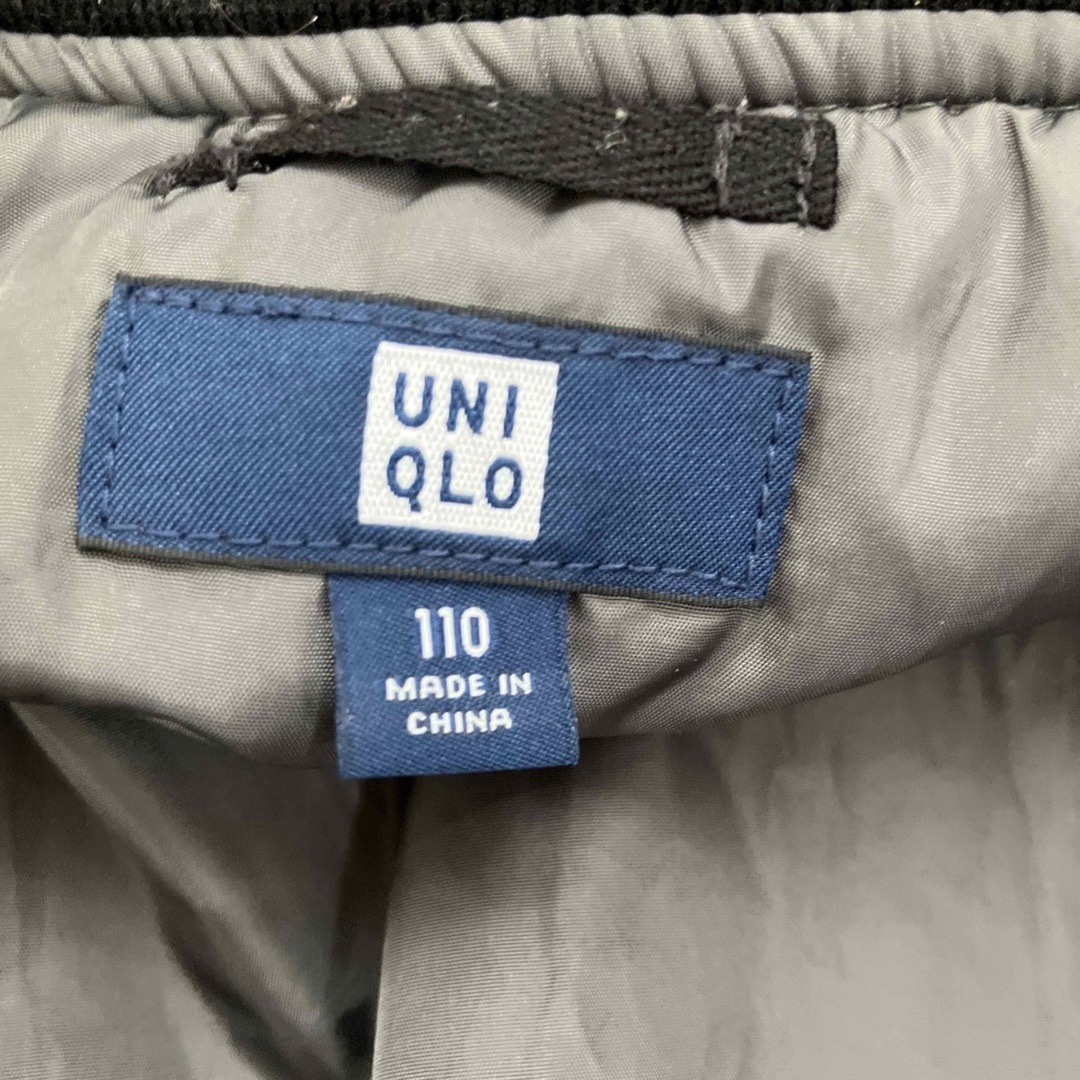 UNIQLO(ユニクロ)のUNIQLO ジャケット　110サイズ　ブラック キッズ/ベビー/マタニティのキッズ服男の子用(90cm~)(ジャケット/上着)の商品写真
