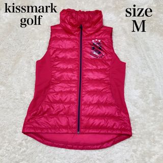 キスマーク(kissmark)のキスマークゴルフ　kissmark golf ダウンベスト　ピンク　Mサイズ(ダウンベスト)