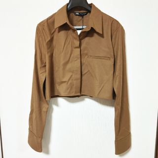 ザラ(ZARA)の新品タグ付☆ZARA(ザラ) 秋冬ショート丈ジャケット☆ブルゾンアウター通勤通学(ノーカラージャケット)