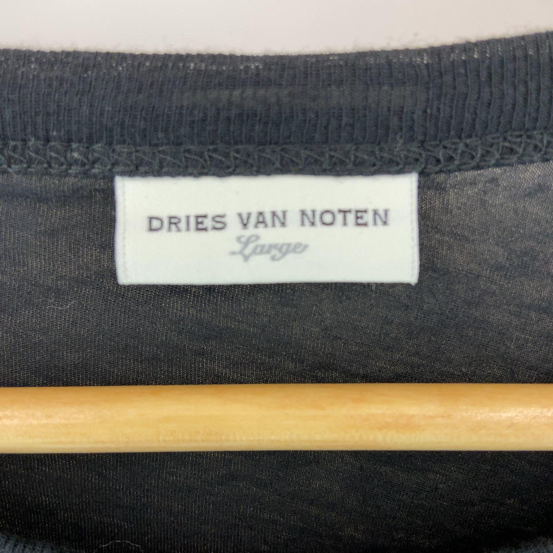 DRIES VAN NOTEN(ドリスヴァンノッテン)のDRIES VAN NOTEN HABBOT　5607 M.K.JERSEY メンズ  Tシャツ(七部/長袖) ロンT　ブラック メンズのトップス(シャツ)の商品写真