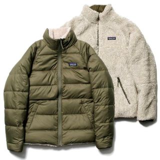 パタゴニア(patagonia)の【新品未使用】 patagonia パタゴニア MENS REVERSIBLE SILENT DOWN JKT ダウンジャケット フリース リバーシブル 20670 【Mサイズ/BASIN GREEN】(その他)