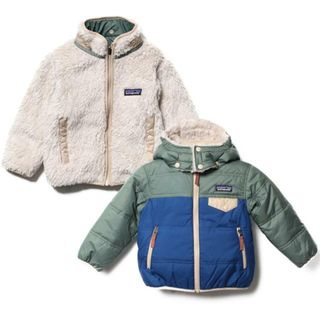 パタゴニア(patagonia)の【新品未使用】 patagonia パタゴニア ジャケット フーディー ベビー キッズ BABY REVERSIBLE TRIBBLES HOODY 61160 【2T(2歳)/SUPERIOR BLUE】(その他)