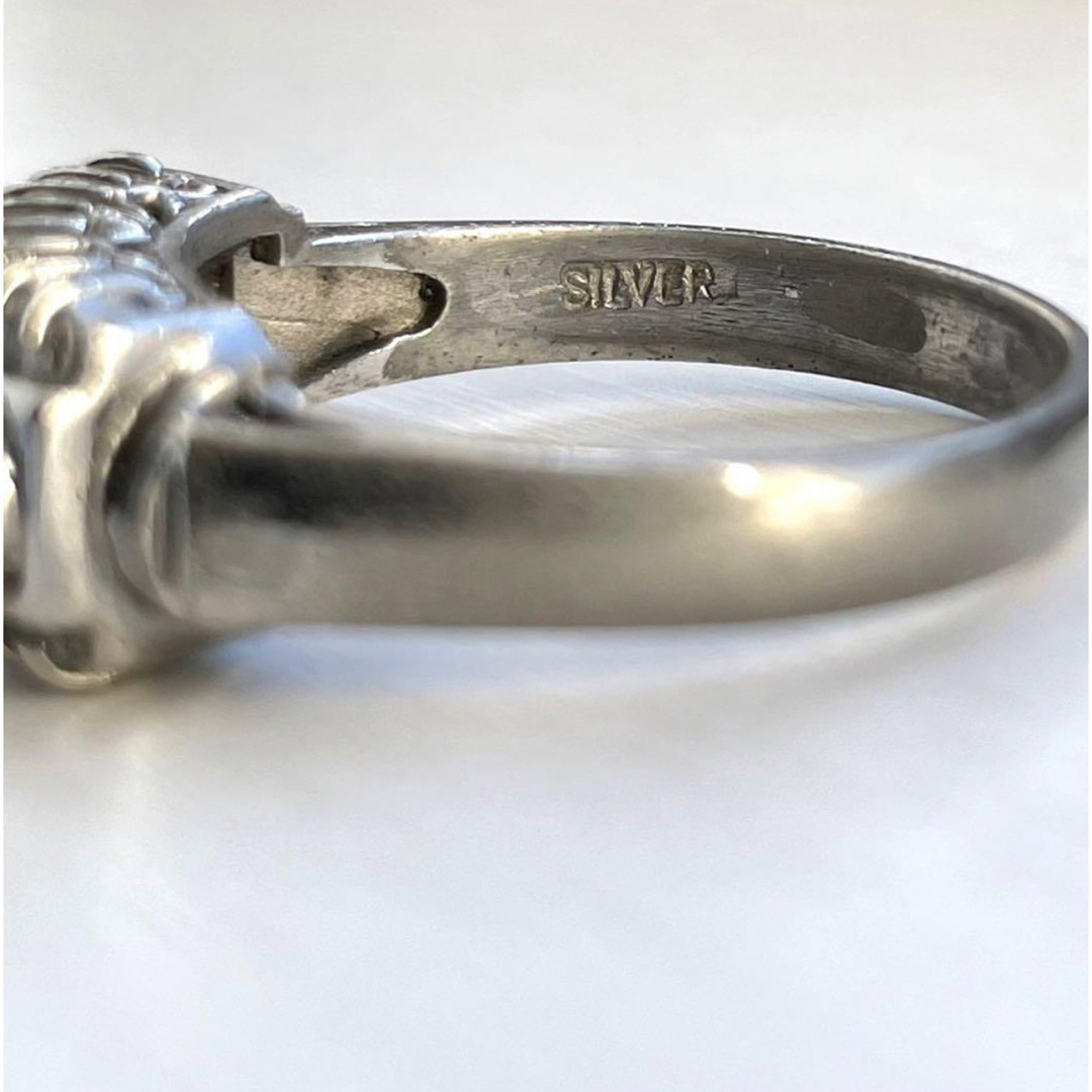 宝石店で購入したサファイアリング　指輪　15号　シルバー レディースのアクセサリー(リング(指輪))の商品写真