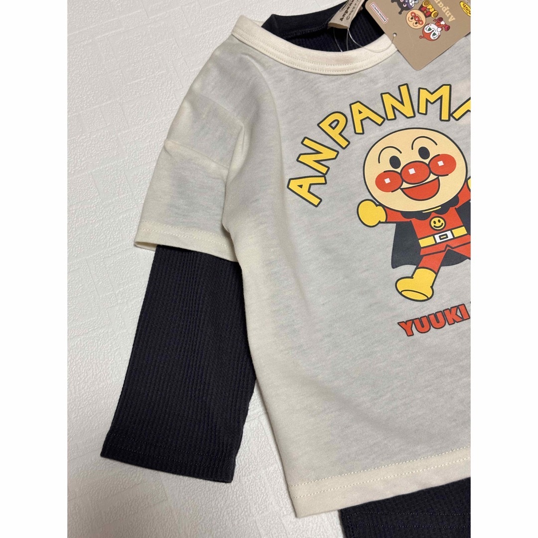 アンパンマン(アンパンマン)のAnpanman アンパンマン　重ね着できる　半そで長そで2枚組　90cm 新品 キッズ/ベビー/マタニティのキッズ服男の子用(90cm~)(Tシャツ/カットソー)の商品写真